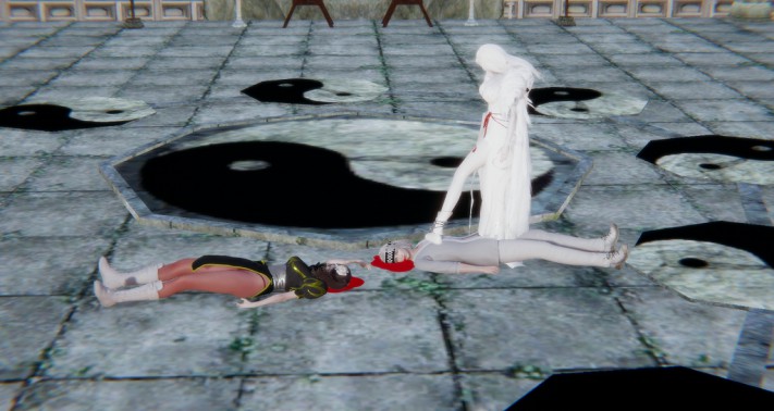 虐杀情侣奴漫画：不自量力（女魔头踩死侠客情侣） G-210527-29