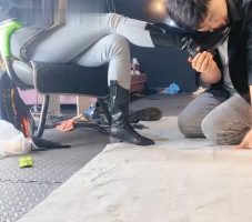 【冰诺】私人影院黑靴白袜虐脚垫【下】 bf32944