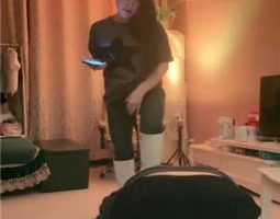 【傲雪】牛仔裤白靴棉袜-全体重踩踏踩脖 bf34747