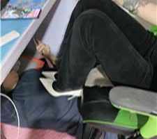 【冰诺】桌底-高跟黑丝踩脚垫狗 JS240323-12