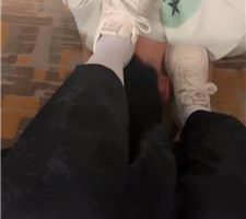 【颜颜】白丝诱惑/奶狗跪舔小白鞋/喝袜子泡水 bf40386