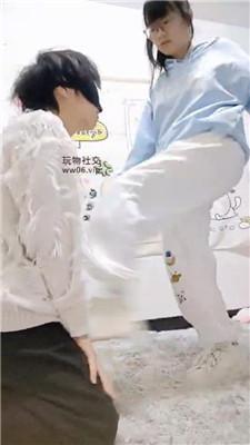 【广西木木】可爱妹妹-小白鞋棉袜踩哥哥 JS250106-46