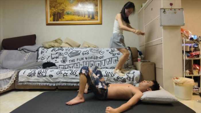 安安帆布鞋裸足踩踏家奴 YC-250609